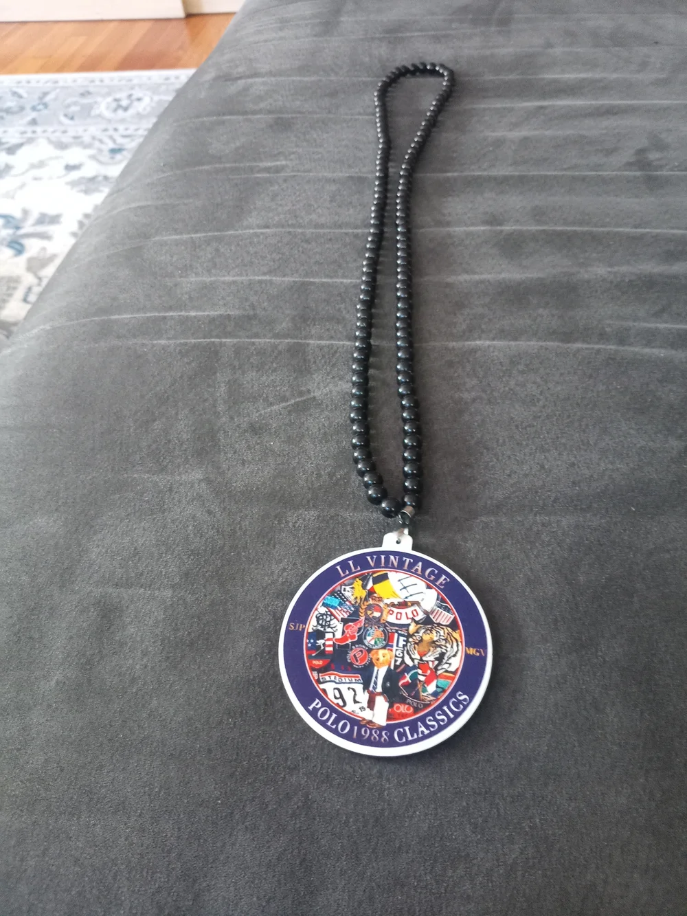 Polo Cookie Lo Life Vintage Classic Medallion Pendant Necklace Custom Piece